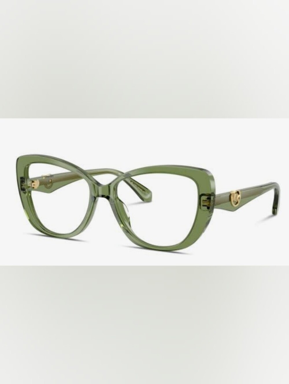 Michael Kors Dervio Women's Translucent Green Acetate MK Logo Frame - Picture 6 of 9